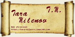 Tara Milenov vizit kartica